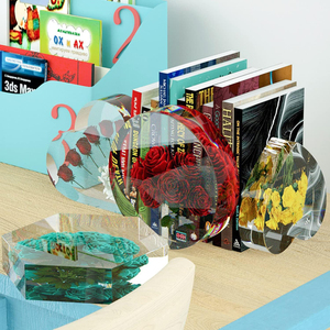 Cetakan Silikon Resin Bentuk Hati Besar 3D, Cetakan Epoxy untuk Pengawetan Bunga, Kenang-kenangan Pernikahan, Pembatas Buku, Kerajinan DIY - Product Image 5