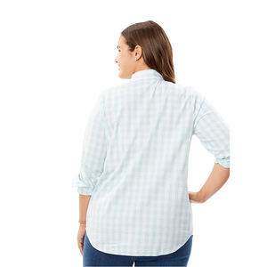 Diseños de blusa de manga larga de talla grande para camisetas y blusa de <span class=keywords><strong>mujer</strong></span> gorda Promoción Camisa a rayas holgada - Product Image 6
