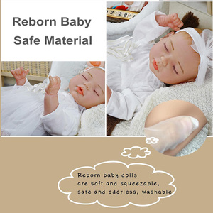 Muñecas Bebé Reborn de 17 Pulgadas, Hechas a Mano, Realistas, Cuerpo Completo Suave, Pueden Rostrear, Llorar y Gritar, Lindas, Recién Nacidas, Durmiendo, Baratas de Fábrica - Product Image 3