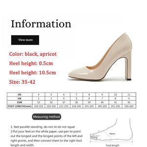 <span class=keywords><strong>Zapatos</strong></span> de Tacón Alto con Punta Cuadrada Estilo Coreano, <span class=keywords><strong>Zapatos</strong></span> de Tacón Grueso de <span class=keywords><strong>Charol</strong></span> para <span class=keywords><strong>Mujer</strong></span>, <span class=keywords><strong>Zapatos</strong></span> de Novia para Boda - Product Image 6