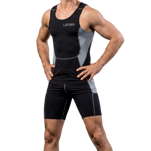 Débardeur de sport pour homme en polyester et élasthanne, respirant, séchage rapide, écologique, teint en pièce, avec logo personnalisé, vente en gros - Product Image 1
