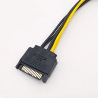 Cable adaptador SATA de 15 pines a Pci-e, 8 pines (6 + 2), tarjeta gráfica, GPU, suministro de energía