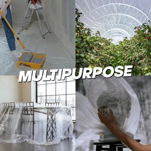 Lámina de Plástico Transparente de Alta Densidad para Pintores TAPIX, 9 Pies x 400 Pies, Paquete para Contratistas - Product Image 5