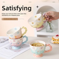Tasse en céramique pour le bureau, tasse à eau mignonne et créative pour le petit-déjeuner, lait et flocons d'avoine, pour femmes, usage quotidien domestique, en stock