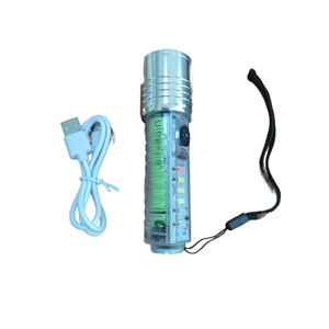 NUOVA Torcia LED Bianca a Lunga Gittata 30W con Zoom Trasparente Fluorescente con Clip e Magnete Luce Tattica Brillante per Esterni - Product Image 3