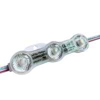 Module LED à lentille ultrasonique SMD2835, lumière DC12V, étanche IP68, bleu, blanc chaud, garantie 7 ans, haute efficacité, sans perte de tension