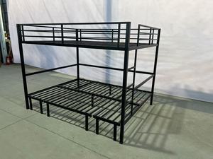 <span class=keywords><strong>Lit</strong></span> superposé convertible en métal avec <span class=keywords><strong>lit</strong></span> <span class=keywords><strong>gigogne</strong></span> coulissant pour adultes - Design moderne, gain de place, idéal pour chambre à coucher et appartement - Product Image 2