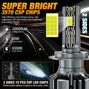 Vente en gros pas <span class=keywords><strong>cher</strong></span> <span class=keywords><strong>ampoule</strong></span> de voiture <span class=keywords><strong>H7</strong></span> LED 360 degrés H1 H8 H11 HB3 9005 HB4 9006 H4 phares à LED automatiques - Product Image 2