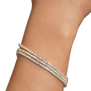 Bracciali Tennis con Moissanite VVS da 2MM a 5MM, Placcati in Oro Argento 925, Testati con Diamante, per Donna - Product Image 5