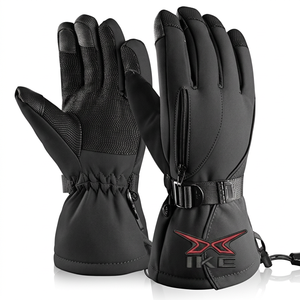 HIKE IMPEX Gants de snowboard en polyester pratiques, abordables et faciles à laver avec fermeture à cordon pour l'hiver - Product Image 1