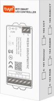 Controlador de Tiras LED RGBCCT AP MESH 2.4G, DC12V-24V, PWM, 4 Zonas, Sincronización en Grupo, Control por Voz, Control Remoto RF, 30M, IP20, Impermeable, 360W Máx.