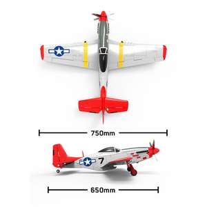 Volantex 76801 P51 PNP Avión de Combate Eléctrico sin Escobillas, Juguete de Avión Rc, Modelo de Avión de Combate de <span class=keywords><strong>Control</strong></span> Remoto de Espuma EPO - Product Image 6