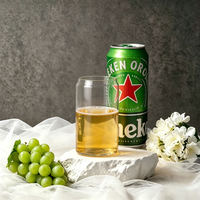 Verre à bière en plastique PET incassable en forme de canette, gobelet transparent incassable pour bar, fête, extérieur, logo personnalisé