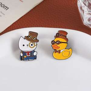 Broche de Aleación de Zinc EVER RISE con Diseño de Pato Steampunk de Dibujos Animados, con Engranajes Mecánicos Retro y Elementos de Animales, para Solapa, Joyería - Product Image 3