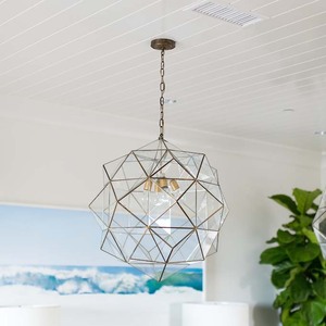 กรอบทองเหลืองตกแต่งแขวนโคมไฟระย้าโคมไฟระย้าสำหรับการตกแต่งห้องนั่งเล่น - Product Image 6