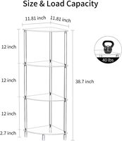 Table d'appoint triangulaire en acrylique transparent sur mesure pour petit espace, étagère d'angle à 4 niveaux, table d'appoint pour salon, chambre à coucher
