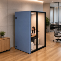 Cabine de bureau acoustique modulaire insonorisée pour réunions et travail en intimité