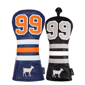 ओम कस्टम एपलिक चमड़े के गोल्फ हेडकवर कढ़ाई चालक लकड़ी गोल्फ सिर कवर - Product Image 5