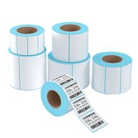 Etiquetas Térmicas Adhesivas Sensibles al Calor Directas de Fábrica, Impresión Personalizada de Códigos de Barras, Rollo de Etiquetas Adhesivas para Envío y Logística