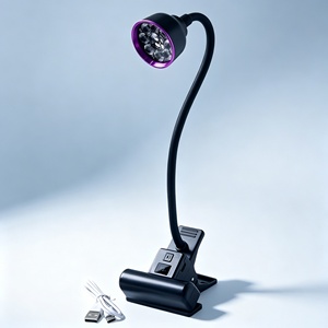 Lampe à ongles rechargeable 27W à clipser, séchoir UV LED de bureau flexible et réglable avec écran LCD - Product Image 3