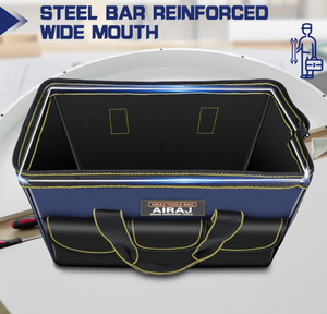 Sac à outils professionnel pour artisans en PVC imperméable et résistant, base en caoutchouc moulé rigide, ceinture d'électricien, ensembles de sacs à outils, kits - Product Image 5