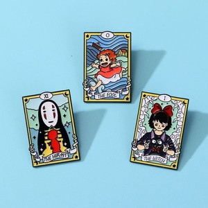 3 diseños fabricante a granel dibujos animados <span class=keywords><strong>Ponyo</strong></span> pin insignia metal personalizado lindo camisa Collar pin Anime solapa esmalte duro pines para sombrero - Product Image 4