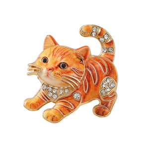 Broches de Gato Adorables al por Mayor para Mujer, Unisex, 5 Colores, con Pedrería, Lindos Animales, Broches Casuales para Fiestas, Regalos para Mujeres y Niños - Product Image 6