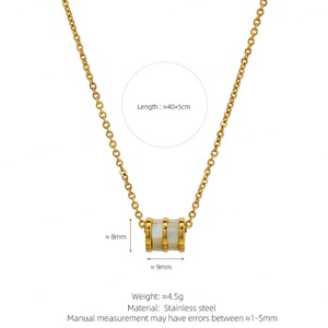 Collar con Colgante de Acero Inoxidable con Baño de Oro PVD de 18K, Diseño Nuevo, Venta al Por Mayor, Cuentas que no se Deslustran, Cadenas Modernas - Product Image 3