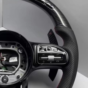 Volant en fibre de carbone LED pour Mercedes-Benz, mise à niveau du modèle ancien au style <span class=keywords><strong>AMG</strong></span>, W205 W167 <span class=keywords><strong>GLA</strong></span> GLC G E S Class W212 W213 W214 - Product Image 3