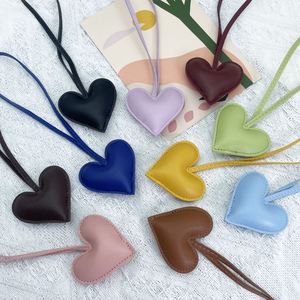 Peach Shape Keychain Diy Pu Leather Heart <b>Charms</b> <b>Bag</b> <b>Charm</b> Cute Pendant Accessories - Product Image 1