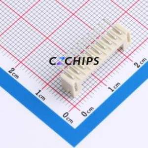 WAFER-PH2.0-10PWZ-Y62 Wire-to-Board Pin Header Bent Lead Through Hole,P=2mm Connector 1x10P 2mm Right Angle Insert PH - Product Image 2