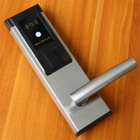 Cerradura de Puerta de Hotel RFID de Acero Inoxidable, Duradera, con Tarjeta y Llave Mecánica para Sistema de Control de Acceso