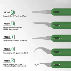 2UUL DA22 5 PC/Set Outil à main Lame de finition pour carte mère de téléphone portable Puce IC Disque dur Enlèvement de colle Coupe Grattage Couteau Ensembles - Product Image 6