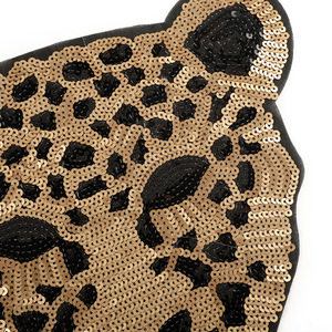 Nhà Máy Chuyên Nghiệp Bán Buôn Tùy Chỉnh Thêu 3D Sắt Trên Sequin Đính Panther Các Bản Vá Lỗi Cho Mũ - Product Image 3