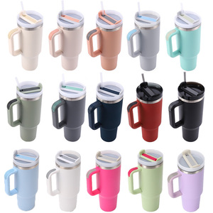 30oz 40oz Eco-Friendly 24hr Thermal Vacuum Insulated Travel Mug Food Grade 304 Stainless Steel Tumbler Handle Splash Proof Straw - Product Image 6