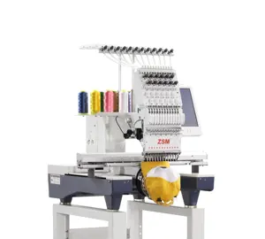 Computerized Embroidery Machine High Speed Multi Needles 1 Head Embroidery Machine Flat Hat T-shirt Computerized Embroidery Sewing Machine