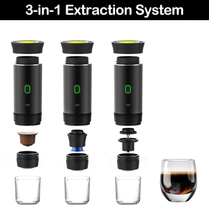 Máquina de espresso portátil Calefacción de agua Cafetera portátil Compatible con café molido Cápsulas pequeñas y grandes - Product Image 2