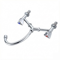Robinet de lavabo de luxe en alliage de zinc électroplaqué à double poignée de 8 pouces avec noyau de valve tout en cuivre