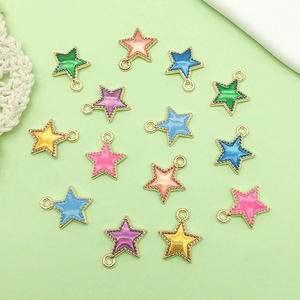 Colgante de aleación en forma de estrella colorido para accesorios de joyería DIY SN606 - Product Image 4
