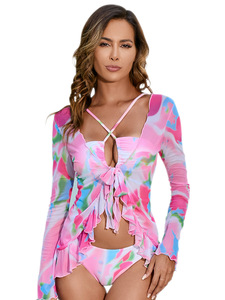 Nuevo Bikini triangular floral Ecológico y transpirable Tallas grandes Características Patrón sólido - Product Image 6