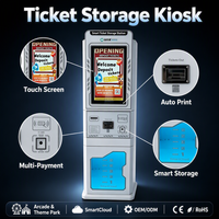 Machine de jeu d'arcade automatique multijoueur avec distribution de tickets, lumières LED et lecteur de cartes pour salles de jeux et systèmes FEC