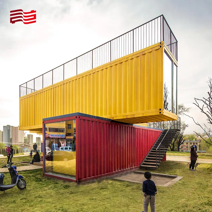 Container Creative Modification 20FT/40FT Cargo Container House Multiple Stacks Designed To Your Needs