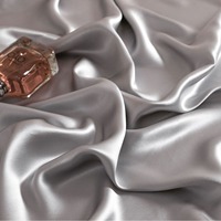 Parure de lit 4 pièces en soie de mûrier 22 mm, motif satiné couleur unie, luxe léger, housse de couette et drap, utilisation toutes saisons