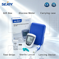 Sejoy Nuevo medidor de glucosa en sangre Codefree digital rápido y preciso para la diabetes