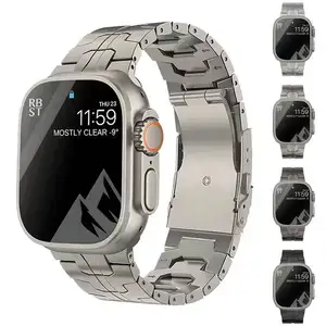 Yapears 2023高品质钛手表表带苹果手表6 7 8 SE IWatch超49毫米45毫米智能表带