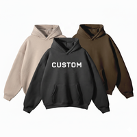 Sweat à capuche ample sans cordon de haute qualité, en polaire épais, surdimensionné, ample, personnalisé, 350 g/m², sweat à capuche court, taille plus, sweat à capuche pour hommes