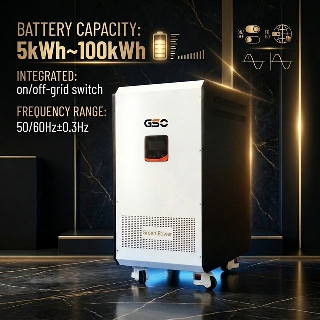 All in One Solar Storage LiFePO4 Lithium Battery System 6.6kW 12.5kW Hybrid Grid Inverter 10kWh 30kWh Home Energy Storage ESS