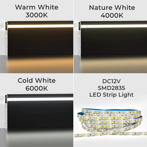 <span class=keywords><strong>Plinthe</strong></span> murale LED en aluminium, moderne et étanche, avec canal lumineux, pour la maison et l'hôtel - Product Image 4