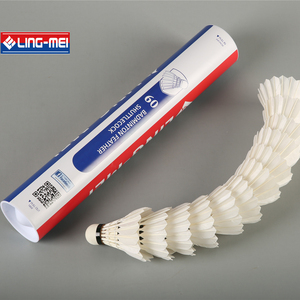Lingmei ลูกขนไก่แบดมินตัน60 Pro,ลูกขนไก่สำหรับฝึกทำจากขนห่าน - Product Image 1