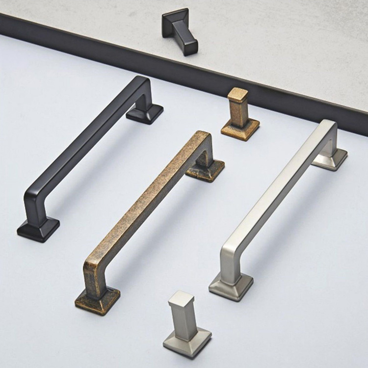 Matte Modern Handle Furniture Cabinet Pull Handle Simple Design Zinc Alloy Furniture Handle